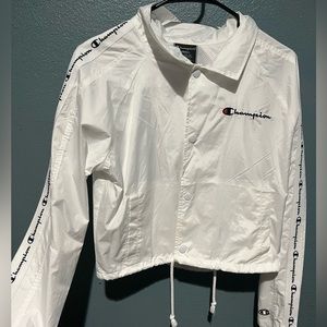 White champion windbreaker